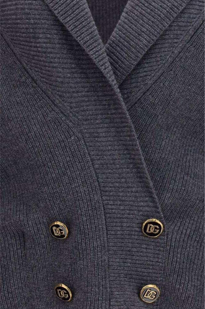 Dolce & Gabbana Gray Wool Oves Aries Cardigan