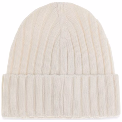 Moncler White Wool Oves Aries Beanie