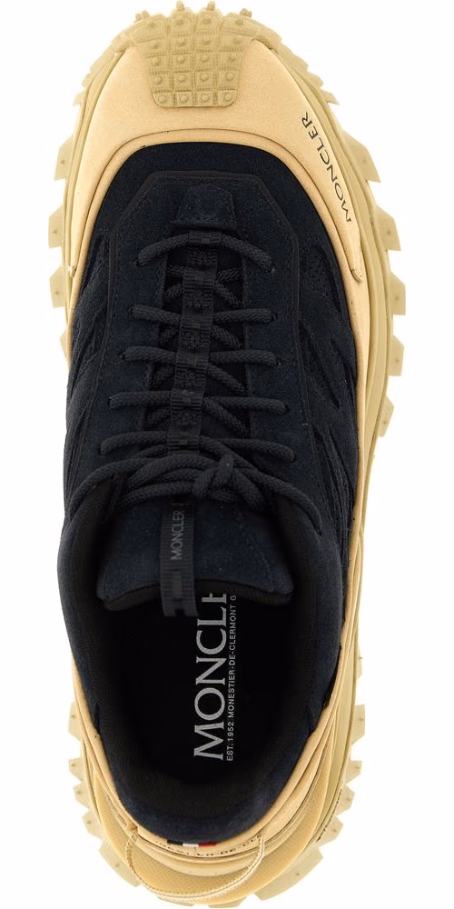 Moncler Blue Leather Athletic Sneakers
