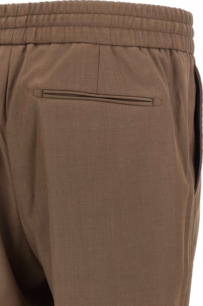 Brioni Brown Wool Casual Pants