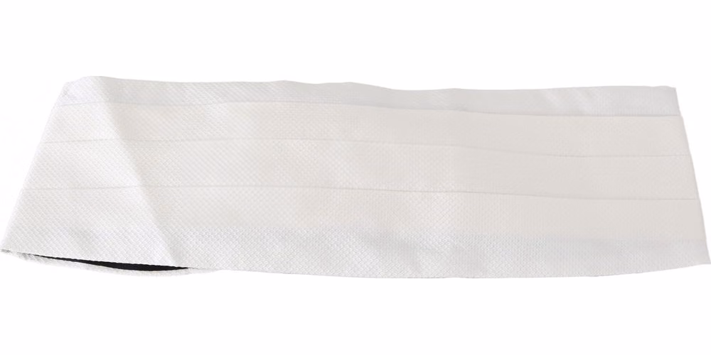 Dolce & Gabbana White Men Waist Belt 100% Silk Cummerbund