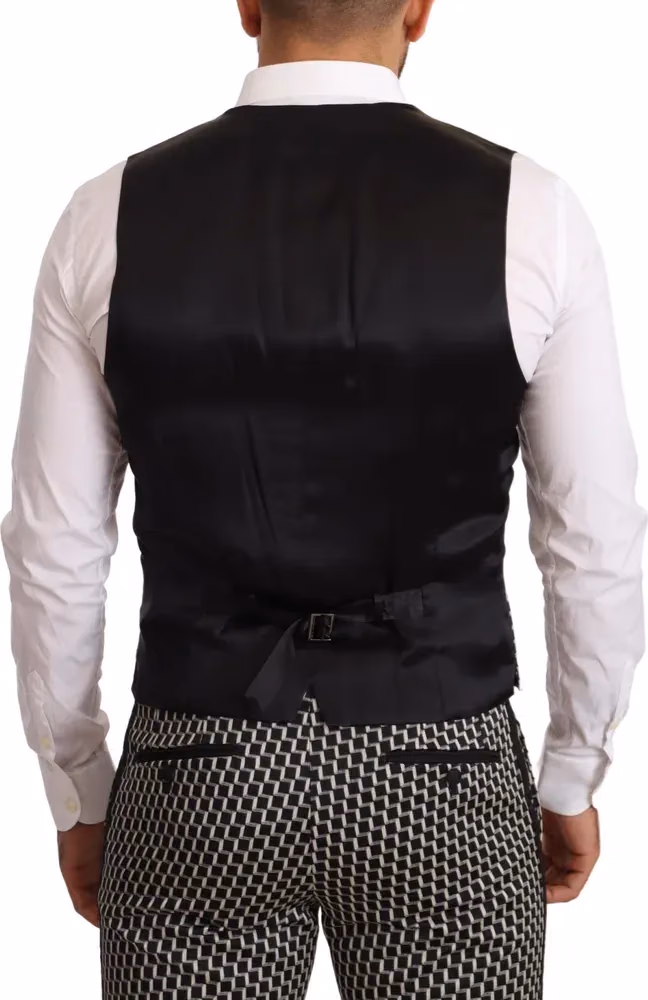 Dolce & Gabbana Black White Check 3 Piece Set MARTINI Suit