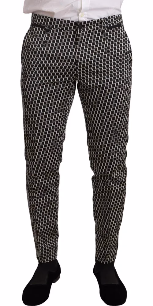 Dolce & Gabbana Dark Gray Check 3 Piece Set MARTINI Suit
