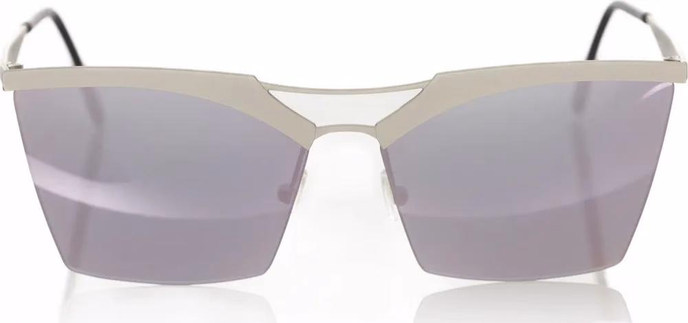 Frankie Morello Silver Metallic Women Sunglasses
