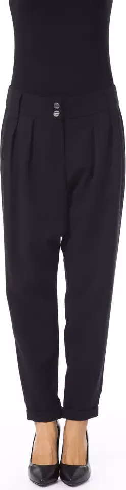 BYBLOS Black Polyester Women Pant