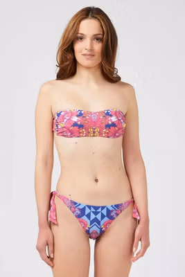 Fuchsia Polyester Women Bikini