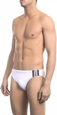 White Polyamide Men Swimwear