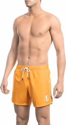 Black Polyester Men Swimsuit
