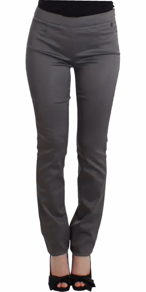 John Galliano Gray slim fit pants