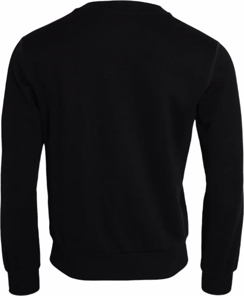 Dolce & Gabbana Black Cotton Long Sleeves Sweatshirt Sweater