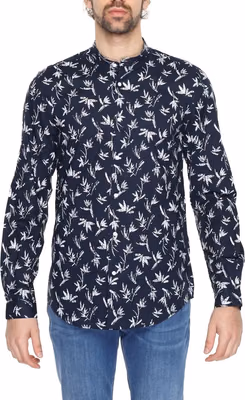 Blue Cotton Pattern Shirt