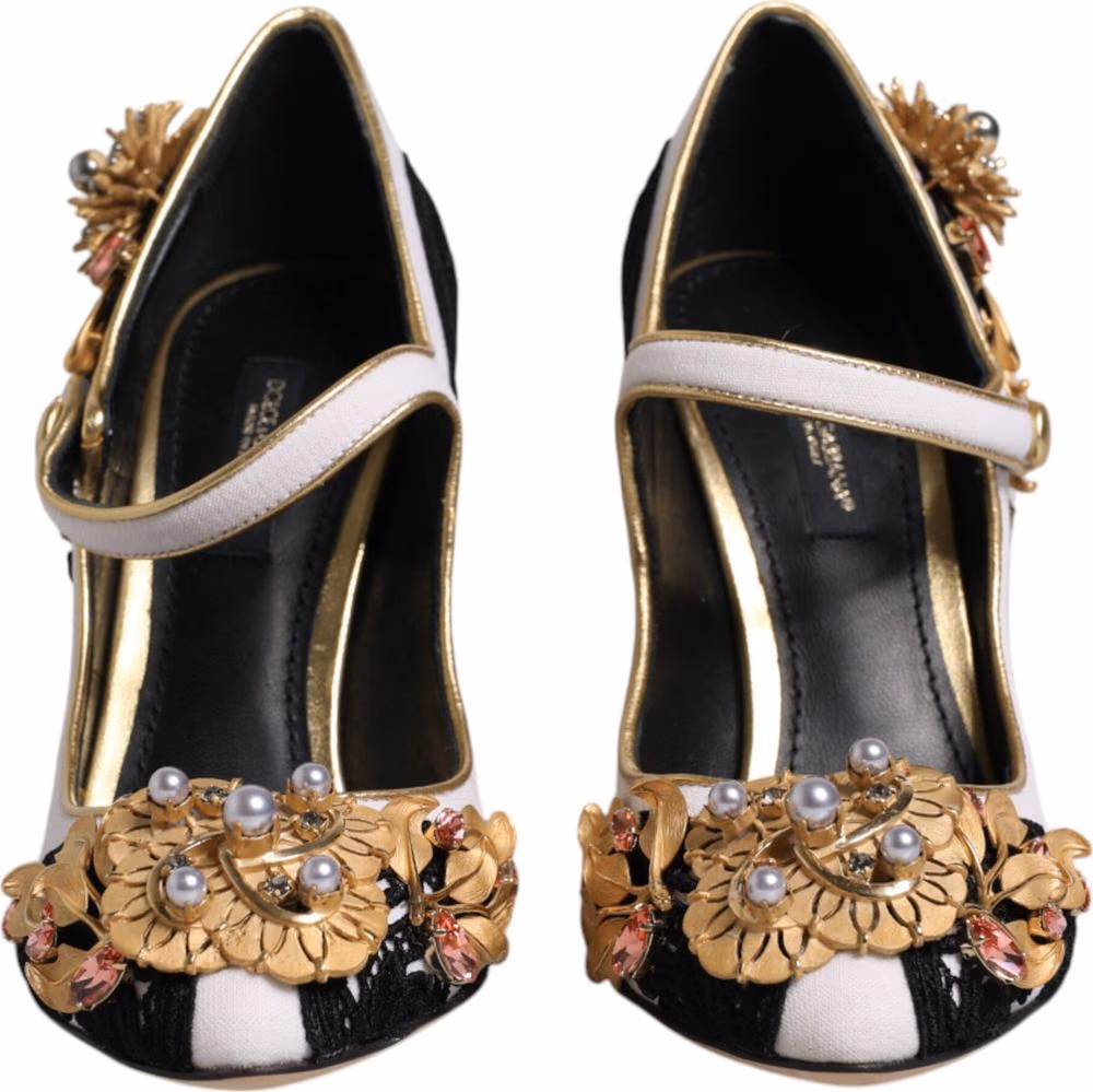Dolce & Gabbana Multicolor Embellished Heels Pumps Shoes