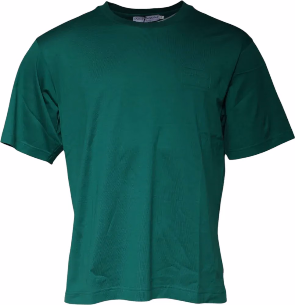 Dolce & Gabbana Green Logo Crew Neck Short Sleeves T-shirt