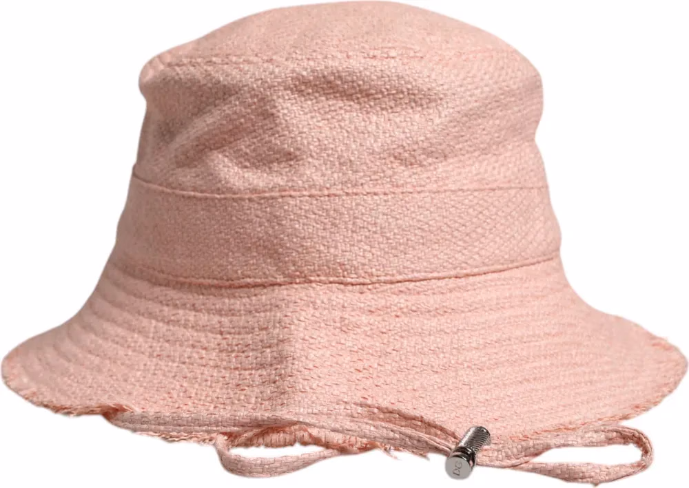 Dolce & Gabbana Pink Cotton Wide Brim Bucket Hat