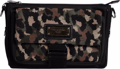 Multicolor Leopard Jacquard Crossbody Bag