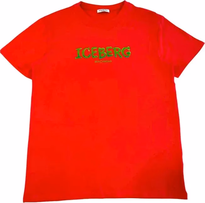 Iceberg Red Cotton Men T-Shirt