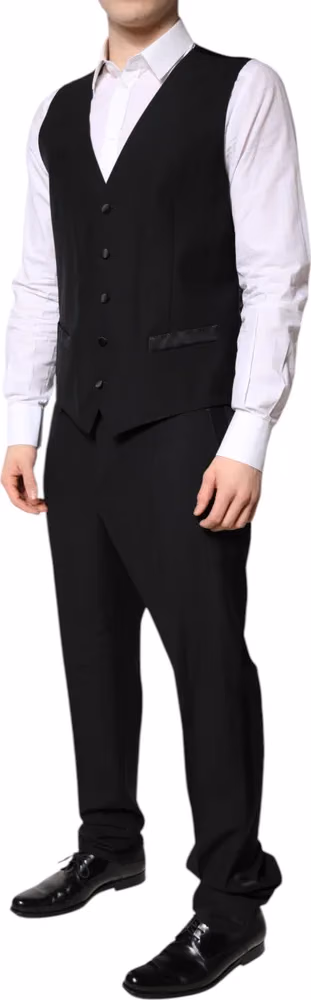 Dolce & Gabbana Dark Gray Single Breasted Formal 3 Piece Suit