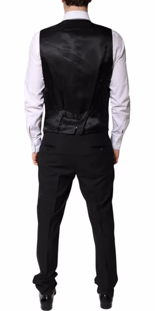 Dolce & Gabbana Dark Gray Single Breasted Formal 3 Piece Suit