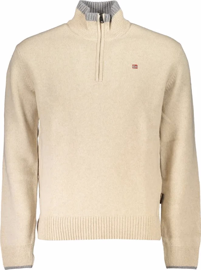 Napapijri Beige Tessuto Men Sweater