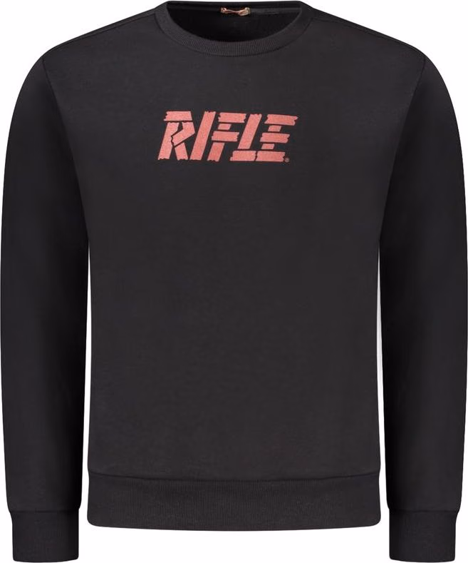 Rifle Black Cotton Men's Crewneck Sweater