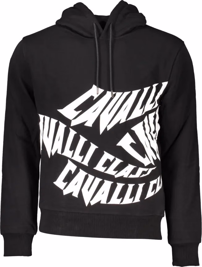 Cavalli Class Black Cotton Men's Sweatshirt