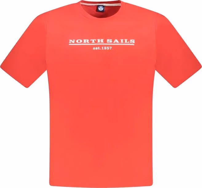 North Sails Red Cotton Men T-Shirt