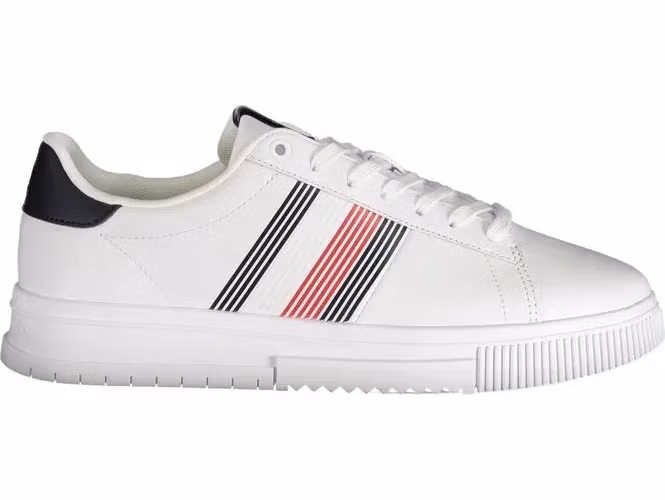 Tommy Hilfiger White Polyurethane Men Sneaker