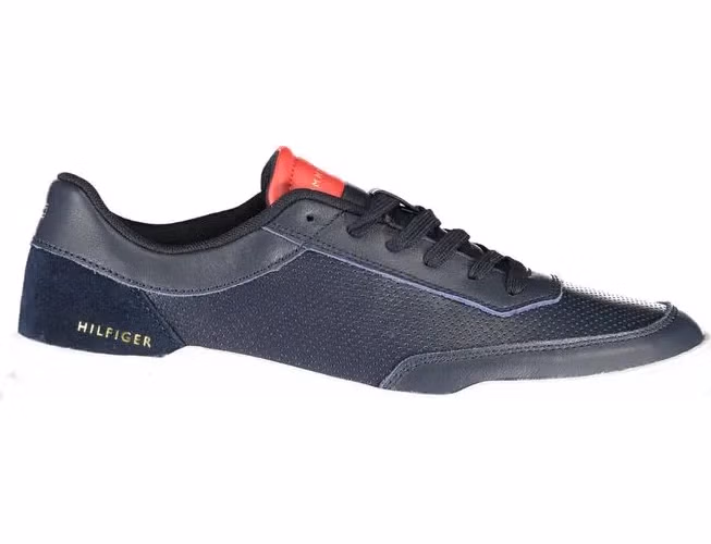 Tommy Hilfiger Blue Leather Men Sneaker