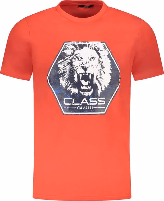 Cavalli Class Red Cotton Men's T-Shirt