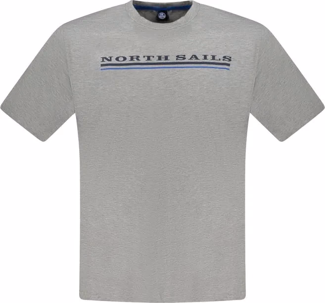 North Sails Grigio Cotton Men T-Shirt