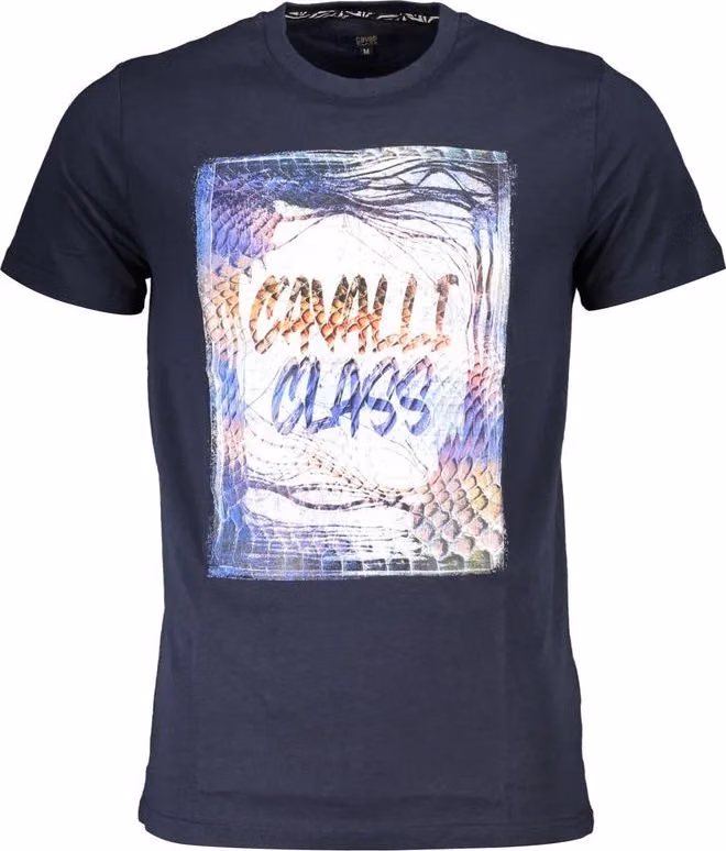 Cavalli Class Blue Cotton Men's T-Shirt