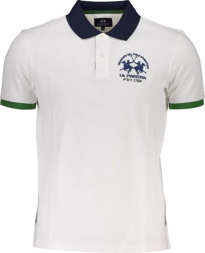 La Martina Bianco Cotton Men Polo