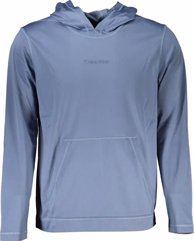 Calvin Klein Blue Polyester Men's Hooded Sweater