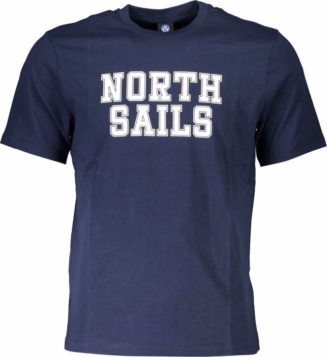 North Sails Blu Cotton Men T-Shirt