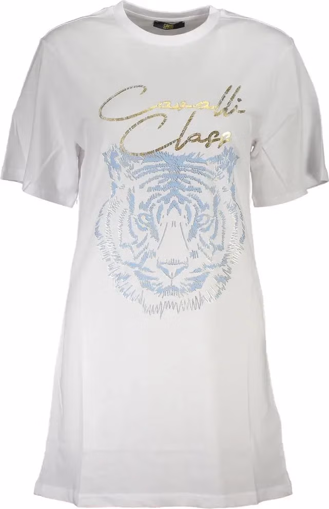 Cavalli Class Bianco Cotton Women T-Shirt