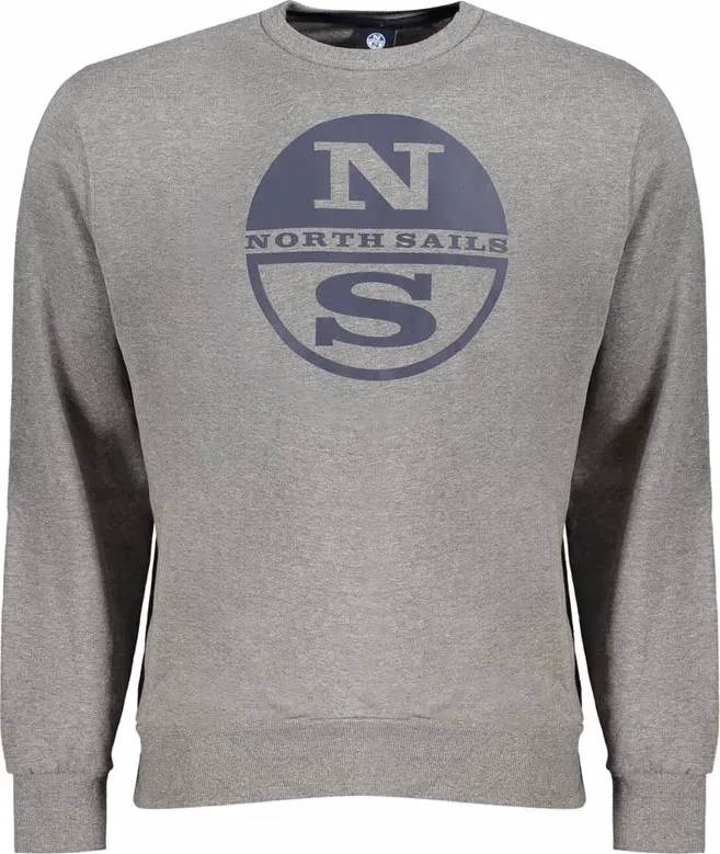 North Sails Grigio Cotton Men Sweatshirt
