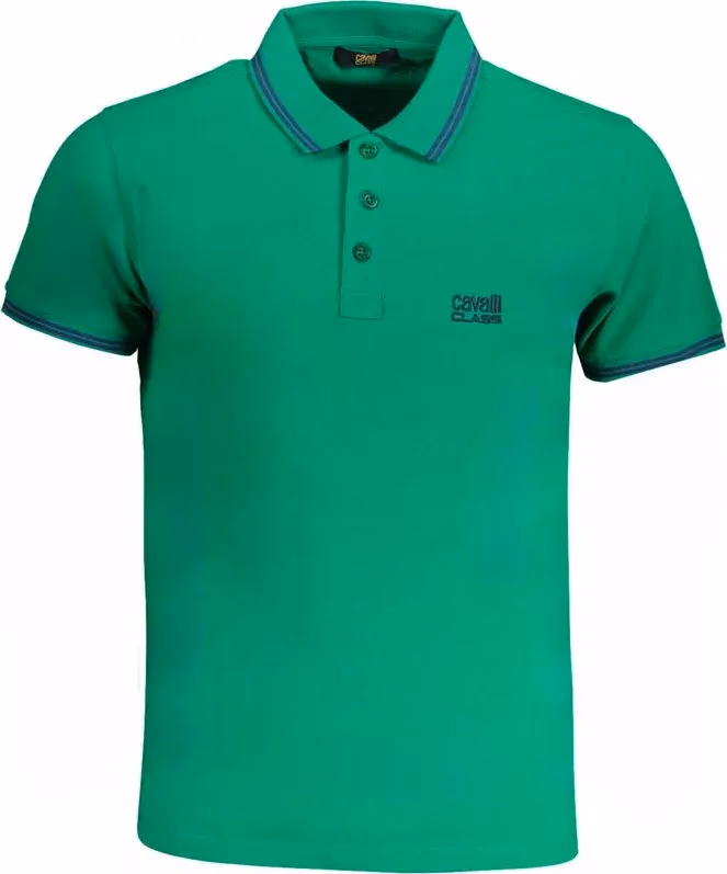 Cavalli Class Verde Cotton Men Polo