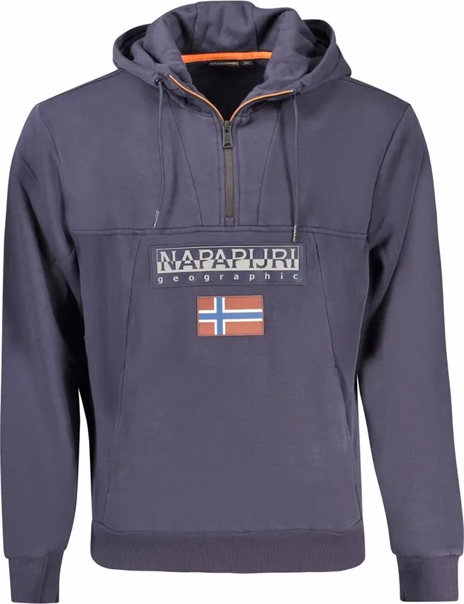 Napapijri Blue Cotton Men's Hoodie