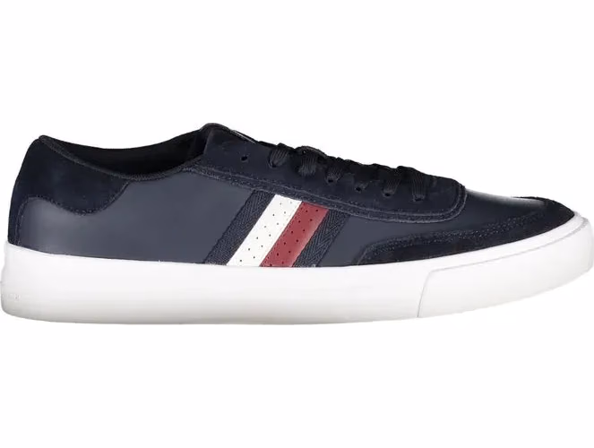 Tommy Hilfiger Blue Leather Men Sneaker