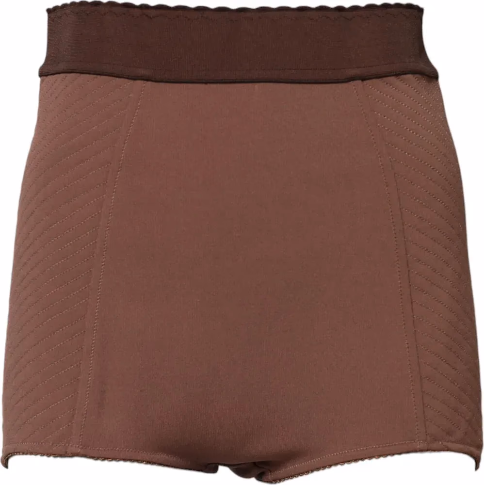 Dolce & Gabbana Brown Viscose High Waisted Hot Pants Shorts