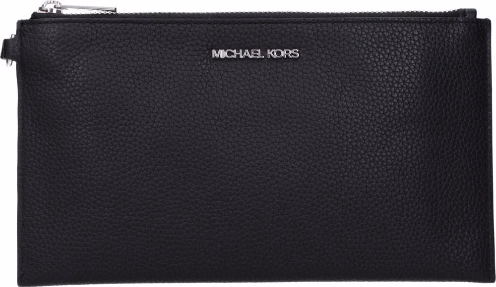 Michael Kors Black Leather Clutch Bag