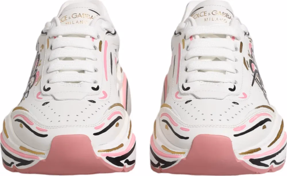 Dolce & Gabbana Multicolor Hand Painted DAYMASTER Sneaker Shoes