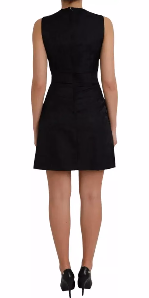 Dolce & Gabbana Black Sleeveless Bodycon A-line Mini Dress