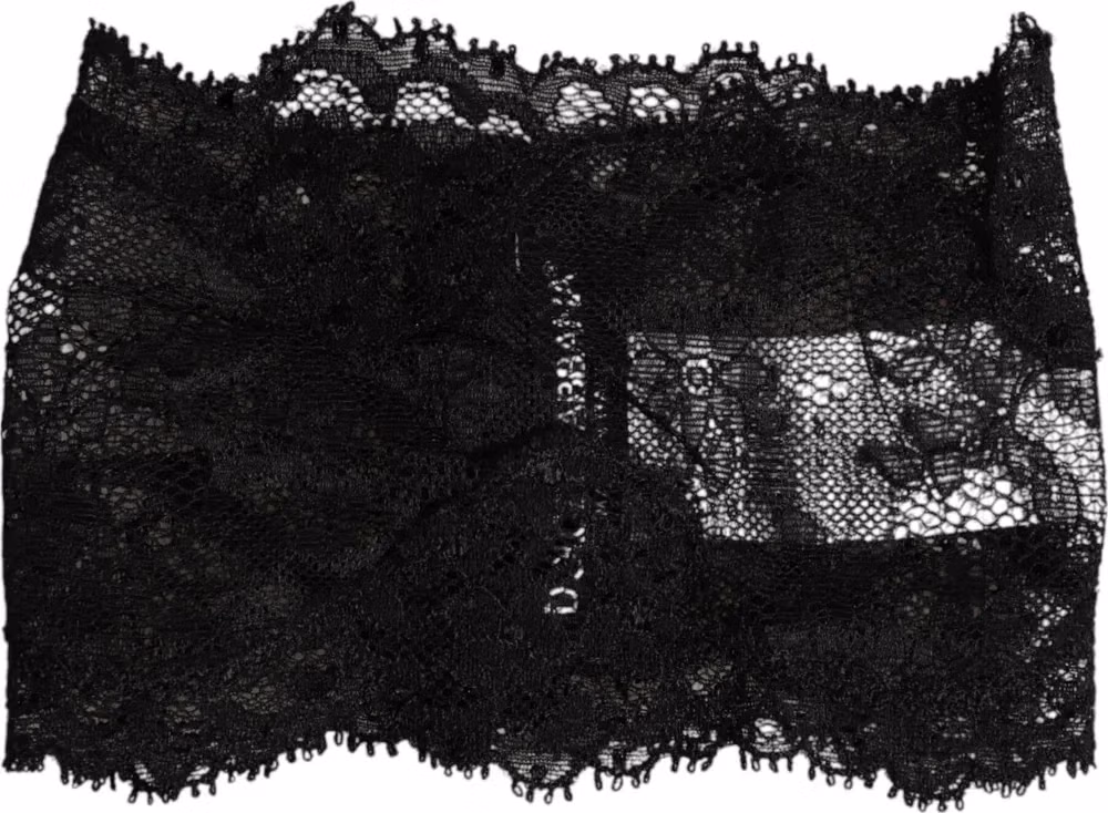 Dolce & Gabbana Black Lace Neck Scarf