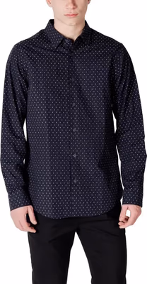 Blue Cotton Pattern Shirt