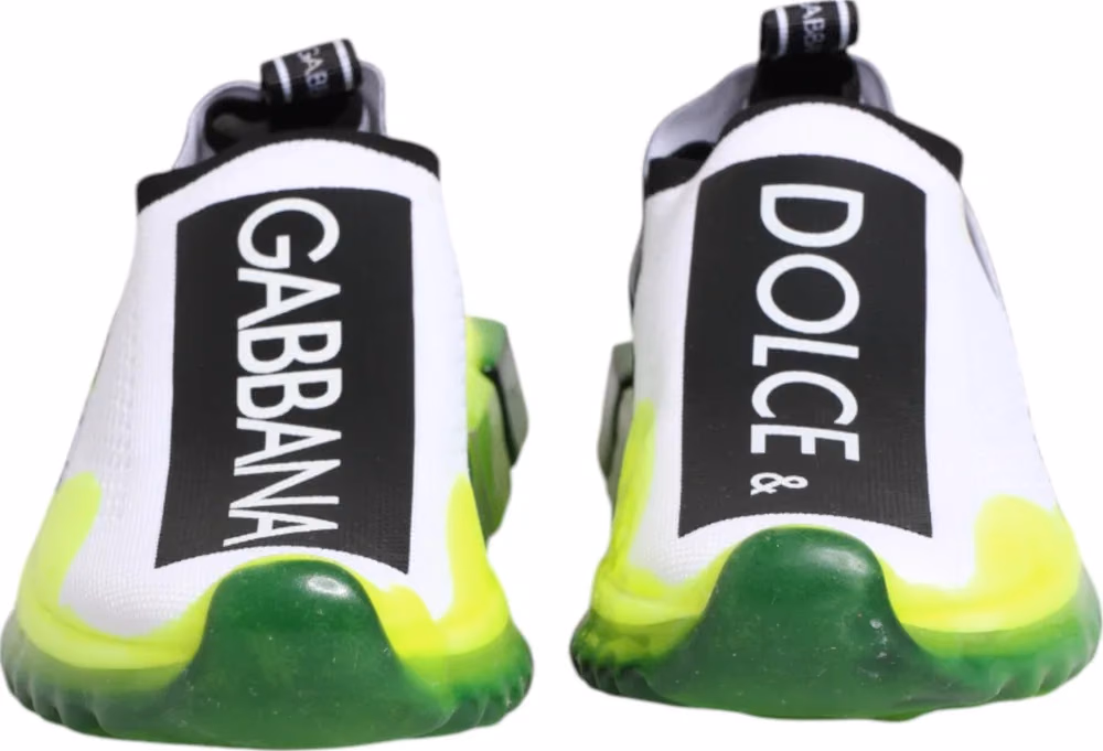 Dolce & Gabbana Black White Slip On Sorrento Sneakers Shoes