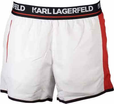Bianco Poliestere Men Swim Boxer