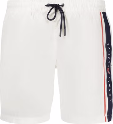 White Polyamide Men's Swim Boxer