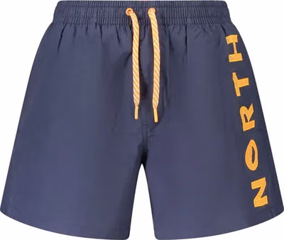 Blue Nylon Men's Swim Trunk