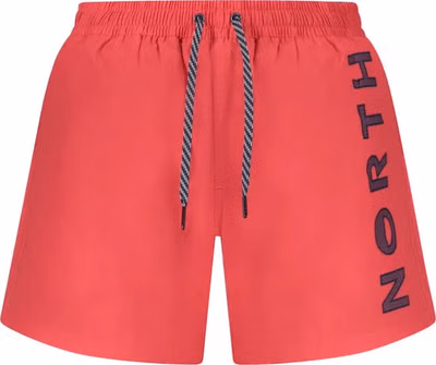 Red Nylon Men's Swim Trunk
